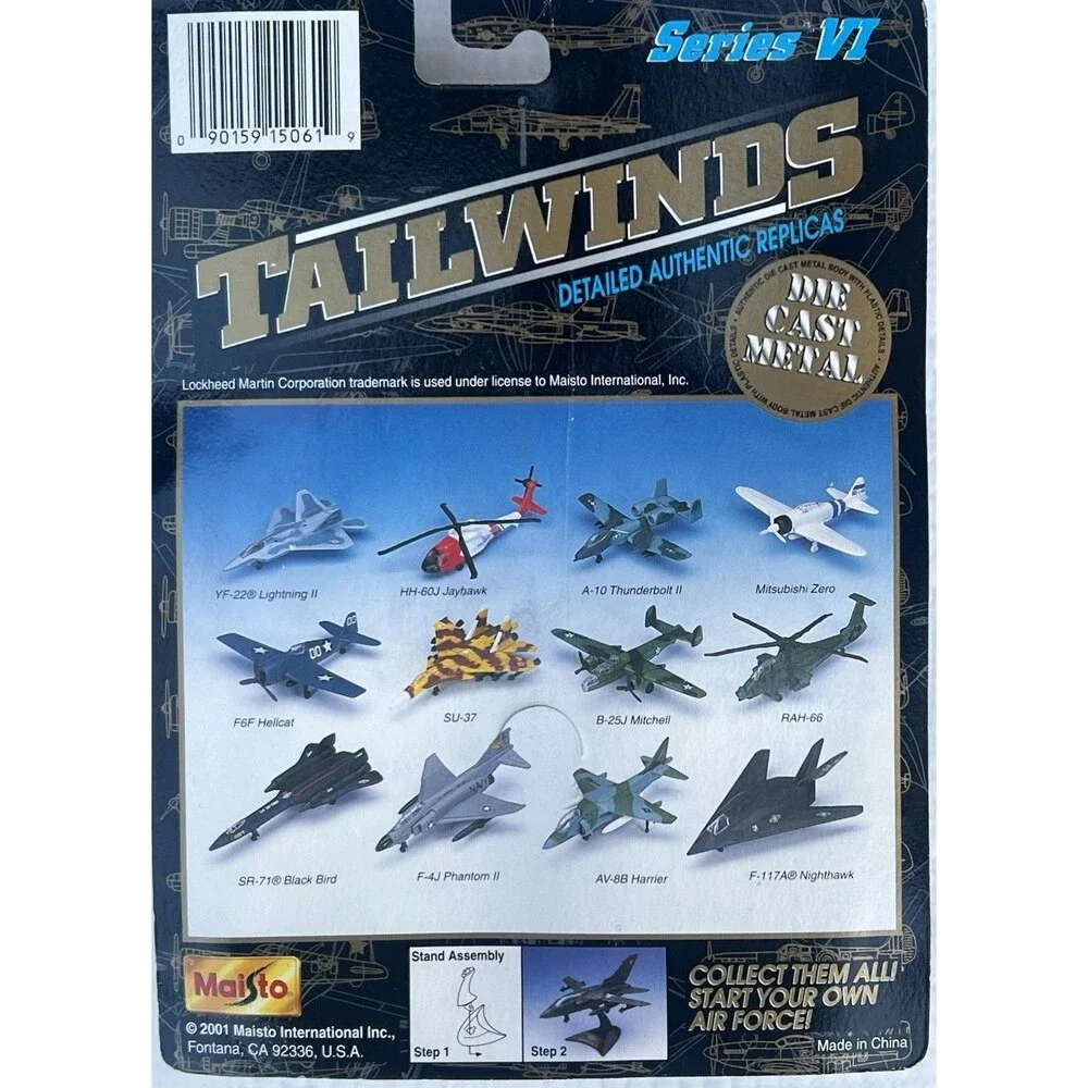 2001 Maisto Tailwinds F-4J Phantom II US Navy Marines Diecast Jet Sealed